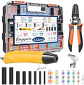 532Pcs Heat Gun for Shrink Tubing, Solder Seal Wire Connectors & Heat Shrink Tubing Kit, 26-6 AWG Waterproof Heat Shrink Wire Connectors with Mini Heat Gun for Marine Electrical