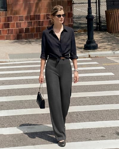 G4Free Yoga Pants for Women Wide Leg Pants with Pockets High Waisted