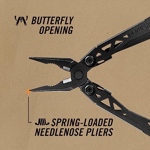 Gerber Gear Suspension-NXT EDC Multitool 15-in-1 Pocket Knife, Needle Nose Pliers and Wire Stripper for Camping and Survival, Black (Pack of 12)