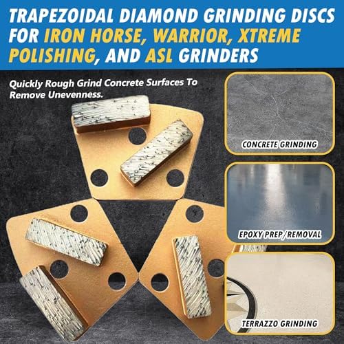 Diamond Grinding Discs for ASL XPS Ironhorse, #60/80 Grit, Soft Bond