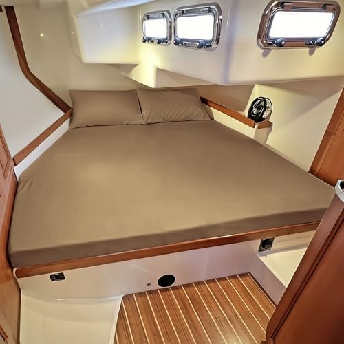 JS Sanders Collection 4PC Boat Sheet Set Universal AFT Berth, Taupe