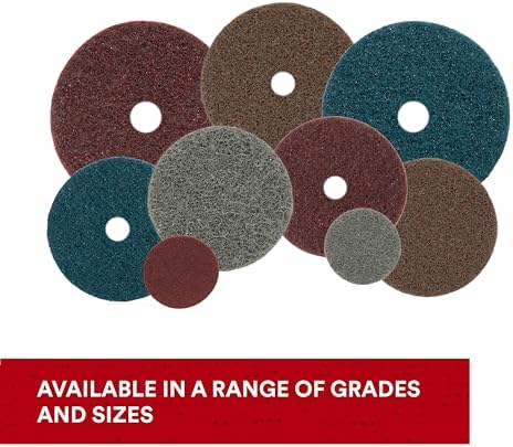 Cubitron Surface Conditioning Disc for Sanding - Metal Surface Prep - Hook and Loop - Aluminum Oxide - Medium Grit - 4.5 inch diam. - Pack of 10