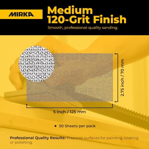 Mirka Abranet Sanding Discs 2.75x5 Inch Hook and Loop 50 Pack