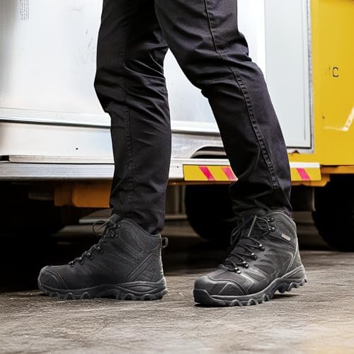 NORTIV 8 Waterproof Steel Toe Work Boots for Men