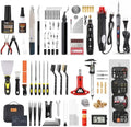 184Pcs 3D Printer Tools Kit with Hanging Organizer, 3D Printer Accessories, Cordless Rotary Tool, Heat Gun, Digital Soldering Iron, PTFE Nozzle Anti-Stick Coating, for All FDM/SLA, Bambu Lab, Ender 3