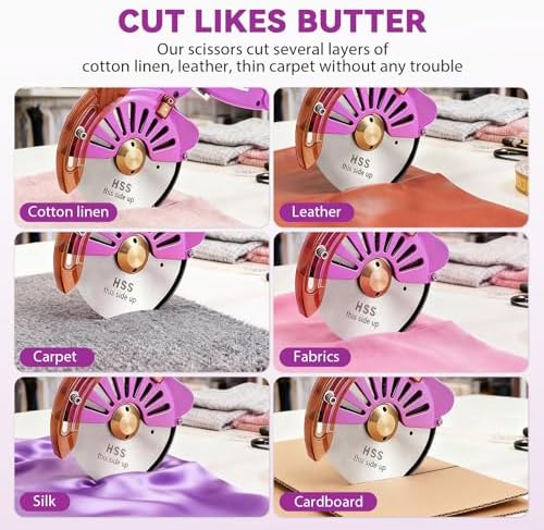 BAOSHISHAN 100mm Plug-in Electric Fabric Rotary Cutter Heavy Duty