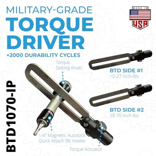 Torque Driver Kit – Military Grade Edition: Precision Torque Driver System with Dual Bit Sets, Cleaning Rod & Cordura Pouch – Professional Maintenance & Service Kit