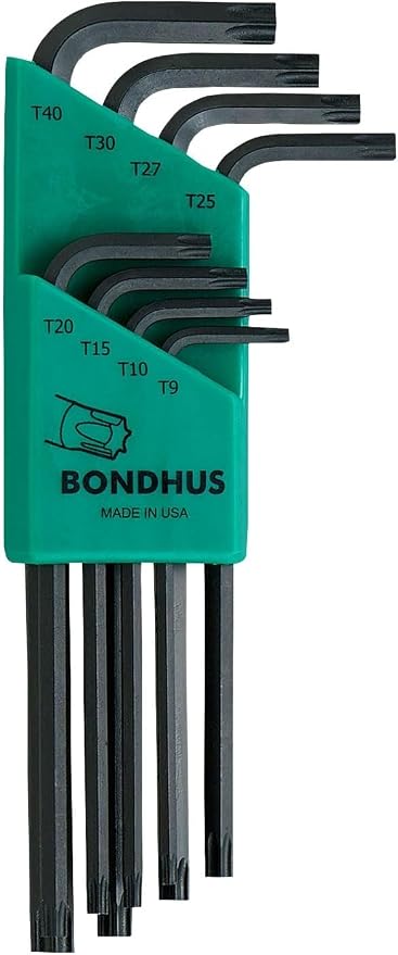 Bondhus 30pc Hex & Torx L Wrench Set Metric, SAE Standard Inch, Made in USA, 22199 and 31834