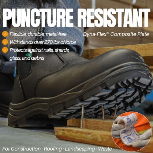 MooseLog Women's ASTM CSA Lightweight Comp Toe Leather Work Safety Boots