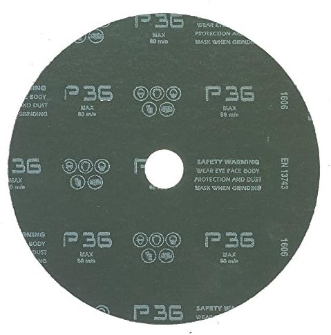 Mercer Industries 304036-7" x 7/8" Aluminum Oxide Resin Fiber Discs, 36 Grit (25 pack)