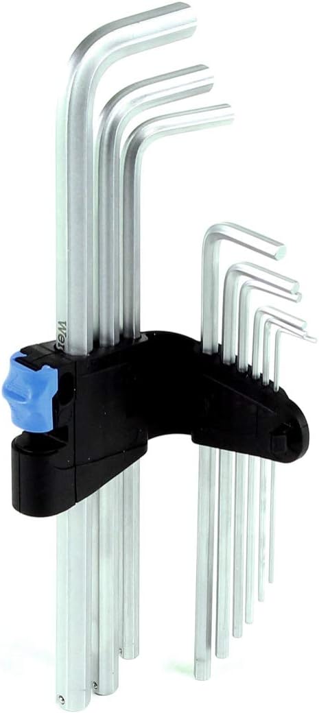 Wera 05022130001 950/9 L HEX-PLUS HF 1 L-KEY SET, METRIC, CHROME-PLATED, WITH HOLDING FUNCTION, 9 PIECES
