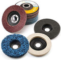 LotFancy Flap Disc 4 1/2 inches, 11 Grinding Polishing Discs Set for Angle Grinder, 40 60 80 120 Grit Assorted Pack, Sanding Wheels, Strip Disc, Nylon & Felt Polishing Disc Kit