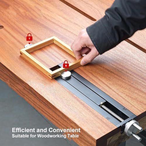 Bench Tail Vise, Adjustable Heavy Duty Bench Vise, Inertia Tail Vice Clamp, Woodworking Carpenter Fixture, Portable Table Vise for Workbench Home Workshop DIY Craft Use