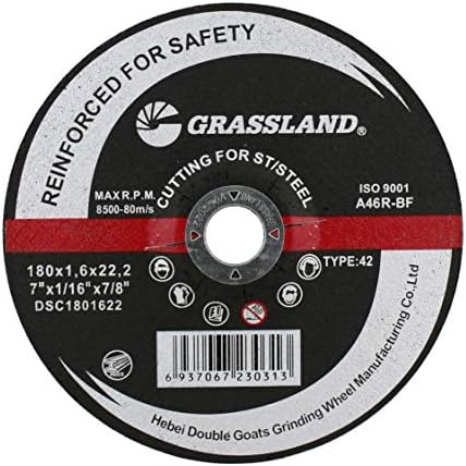HARRI ABRASIVES Thin Cutting Disc, Stainless Steel Freehand Cut-Off Wheel - Depressed Center - 7" x 1/16" x 7/8" - T42 (Pack of 10)