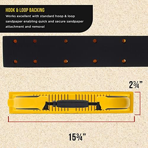 Dura-Gold Pro Series Adjustable Radius Flex Longboard Hand Sanding File Block with Hook & Loop Backing and PSA Backing Adapter Pad & 80 and 220 Grit PSA Longboard Sandpaper 20 Yard Roll, 2-3/4" Wide