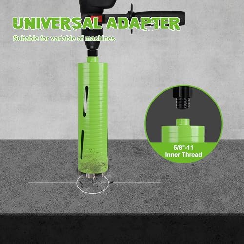 2 3/4 Inch Dry Core Drill Bit with Pilot Bit and 2 Pcs Adapters