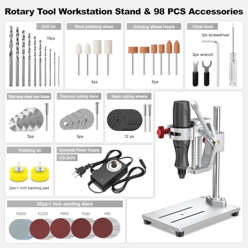 Mini Rotary Tool & Mini Drill Press - Mini Rotary Tool Workstation Stand