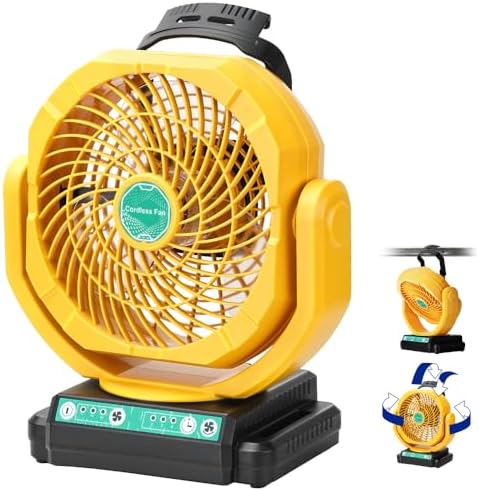 Cordless Oscillating Fan Compatible with Dewalt 20V&60V Battery(Tool Only)