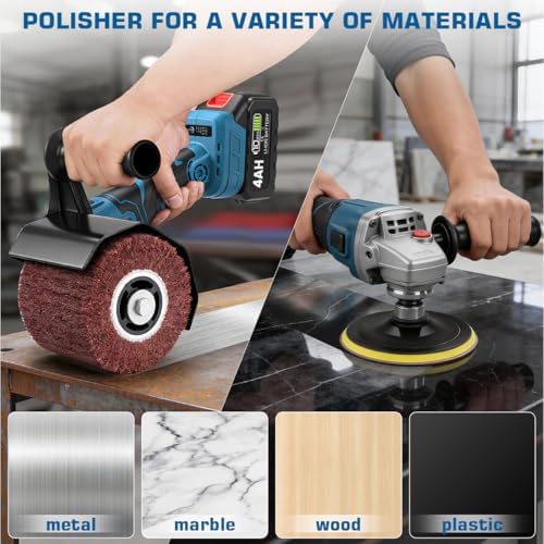 3IN1 Cordless Burnishing Polishing Machine, Buffer Polisher & Angle Grinder