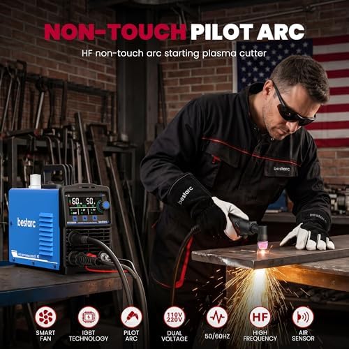 Bestarc 50A Plasma Cutter Machine, Pilot Arc, IGBT 110V/220V Dual Voltage