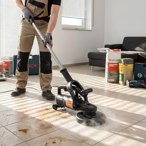 7 Inch Concrete Grinder with Extendable Rod, 3800W Grinding Machine
