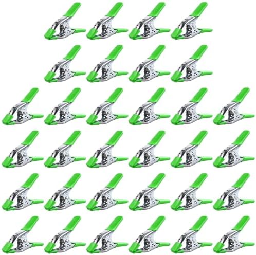 32-Piece 4 inch Spring Clamp, Heavy Duty Metal Spring Clamps, 1.5-inch Jaw Opening Clamps for Backdrop, Pool Cover, Photography
