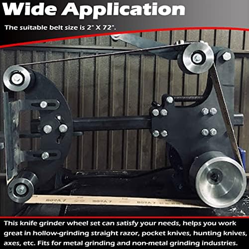 Inland 2x72 Belt 'n Grind Jr. Knife Grinder Complete Wheels & Drive Wheel 5/8-3-2 Arbor Bore