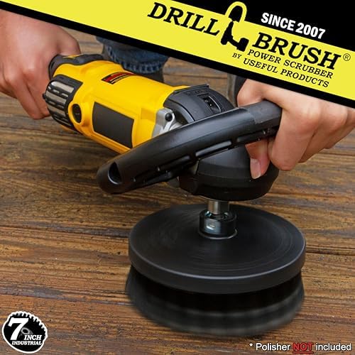 Outdoor Concrete Brush - Driveway Cleaner Scrub Brush for Rotary Polisher