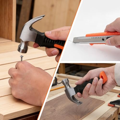 CARTMAN 150PCS 8V Cordless Drill Hand Tool Set, Orange Household Repair Kit