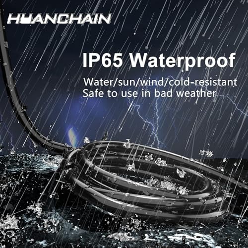 HUANCHAIN Indoor Outdoor Black Extension Cord 6 FT Waterproof 16/3 Gauge