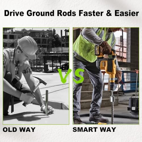 SDS Max Ground Rod Driver, 2-Inch, Fits Most SDS Max Rotary Hammers
