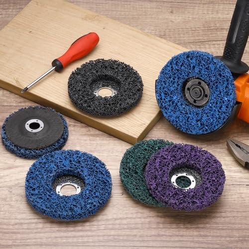 5Pcs 4" x5/8"(Arbor) Paint Stripper Discs for Angle Grinder Green