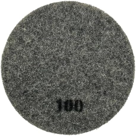 17" Phenolic Polishing Pads for Floor Machines and Burnisher Buffers, Dry or Wet, 1PC, Resin Bond, 100 Grit