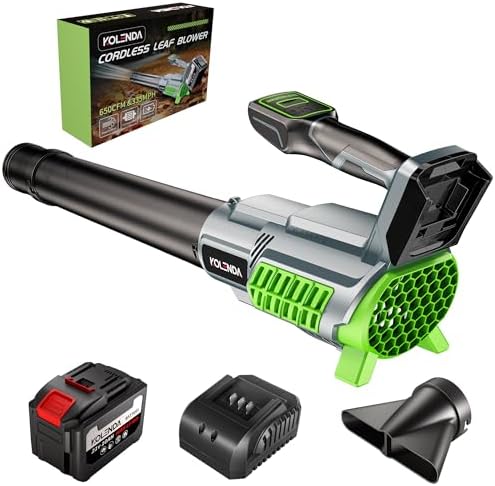 Cordless Leaf Blower,Snow Blower， 650CFM 335MPH, 21V 10Ah Battery