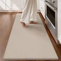 Color&Geometry Anti Fatigue Cushion Kitchen Mat for Floor -24"x71",Wide,Easy Clean, Water & Oil Proof, Anti Slip, Foam Rubber Runner Rug for Front Sink Comfort Standing,Dark Beige