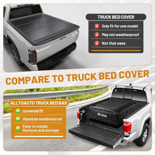 26 Cubic Feet Truck Bed Cargo Bag, Waterproof with Heavy Duty PVC