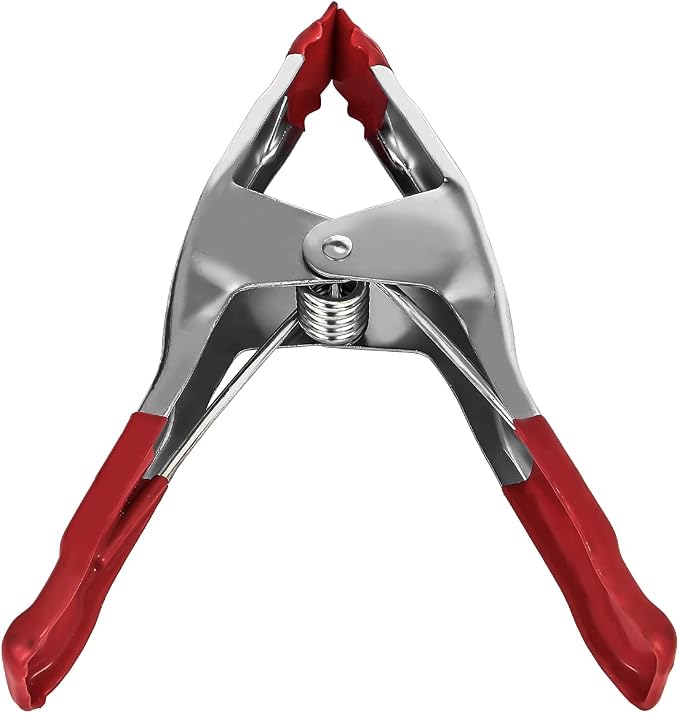 Set of 24-9-Inch Metal Spring Clamp with Red Tip