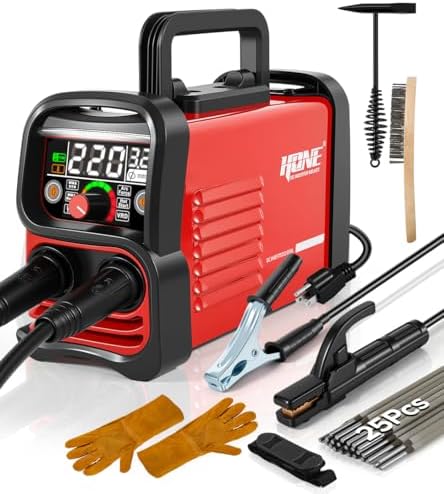 HONE 110V Stick Welder,with LED Light 25 Welding Rods for DIY Garage Farm Repair