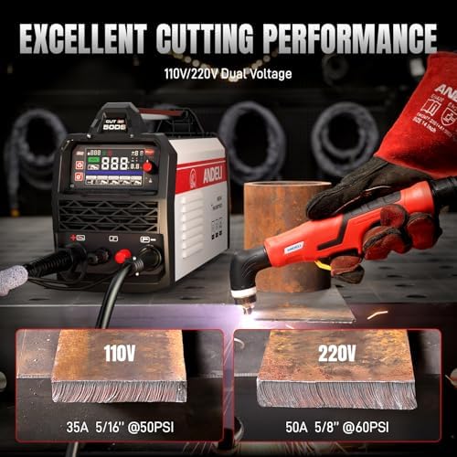 ANDELI Non-Touch Pilot Arc Plasma Cutter 50A, 110V/220V