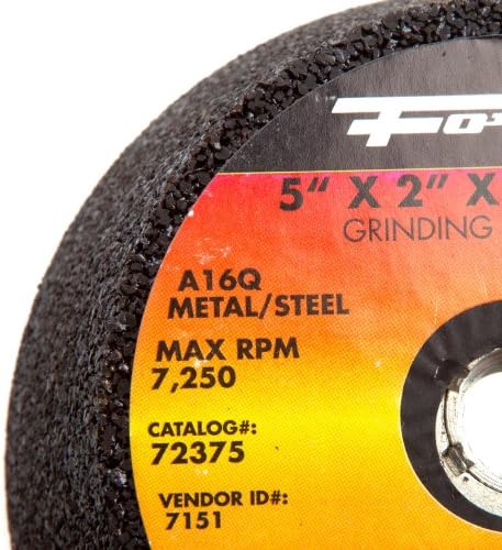 Forney 72375 Grinding Cup Wheel, Type 11 Flared Metal with 5/8-Inch-11 Threaded Arbor, A16Q, 5-Inch-by-2-Inch