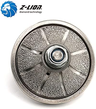 Z-LION B20 3/4" Diamond Hand Profile Wheel Router Bit Half Profiler Wheel for Granite Concrete Marble Edge with 5/8"-11 Thread