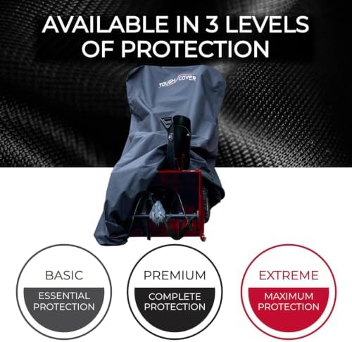 Tough Cover Snow Blower Cover, Premium 600D, Multi-Brand Fit, Black
