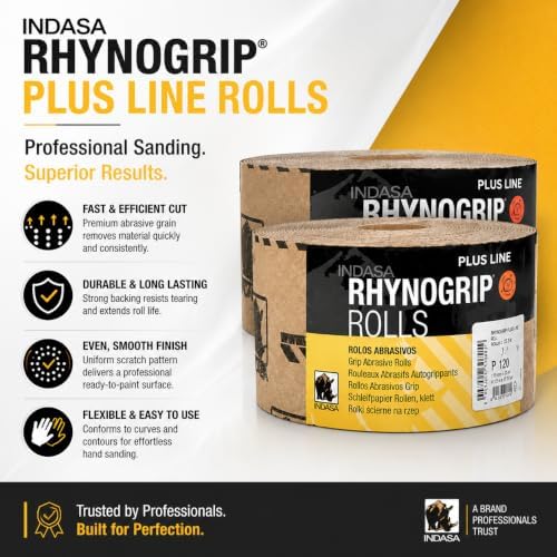 Buy Indasa Rhynogrip Plus Line 2.75" x 27.5 yd Grip Sanding Rolls, 1095 Series 80