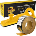 Dura-Gold Pro Series Rigid Longboard Hand Sanding File Block with Hook & Loop Backing and PSA Backing Adapter Pad & 100 Grit PSA Longboard Sandpaper 20 Yard Roll, 2-3/4" Wide