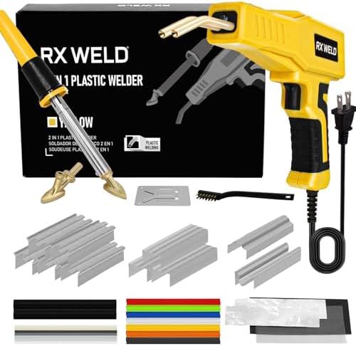RX WELD 2-in-1 Plastic Welder, 1000PCS Hot Stapler Repair Kit
