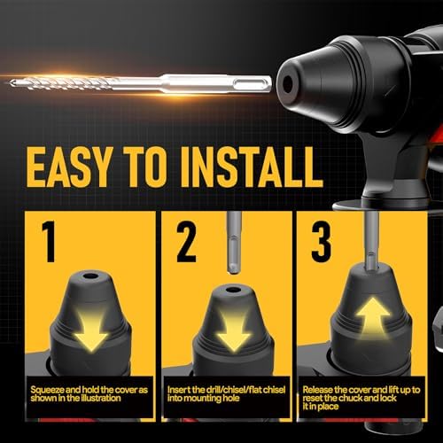 SDS Cordless Rotary Hammer Drill Fit for Dewalt 20V Battery(NO Battery)