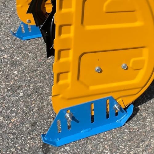 Universal Heavy Duty Snow Blower Skid Shoes for Gravel Driveways, Compatible with Most 2-Stage and 3-Stage Snow Throwers, Steel Snowblower Skid Shoe Kit with 12 Shear Pins