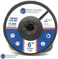 Benchmark Abrasives 6" x 7/8" Zirconia Type 29 Flap Discs, 40 Grit