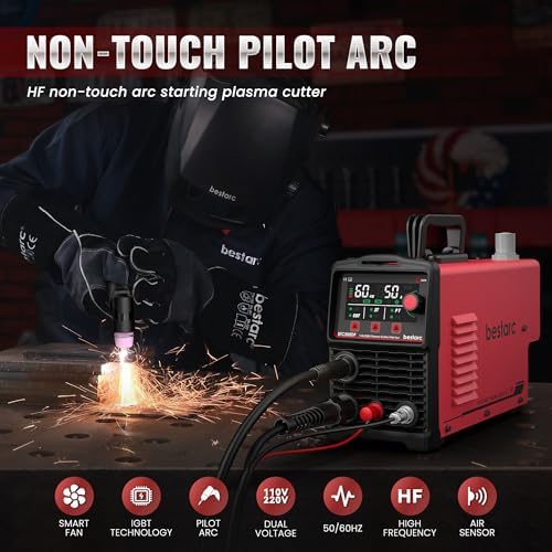 50A Plasma Cutter Machine, Pilot Arc, IGBT 110V/220V Dual Voltage