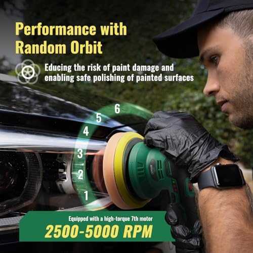 BATOCA S3 Cordless Car Polisher DA Buffer with 1pc 2.0Ah Battery